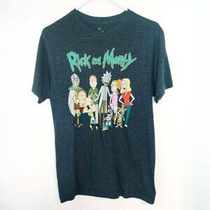 Rick And Morty Graphic T-Shirt Adult M Swim Ripple Junction Dark Heather Gray
